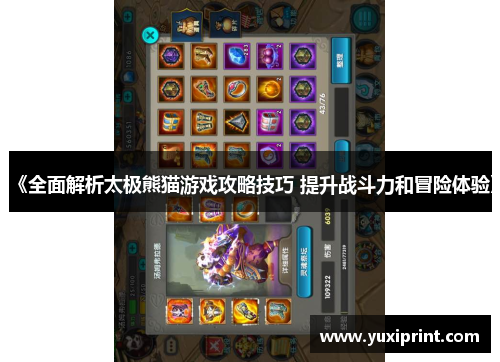 《全面解析太极熊猫游戏攻略技巧 提升战斗力和冒险体验》